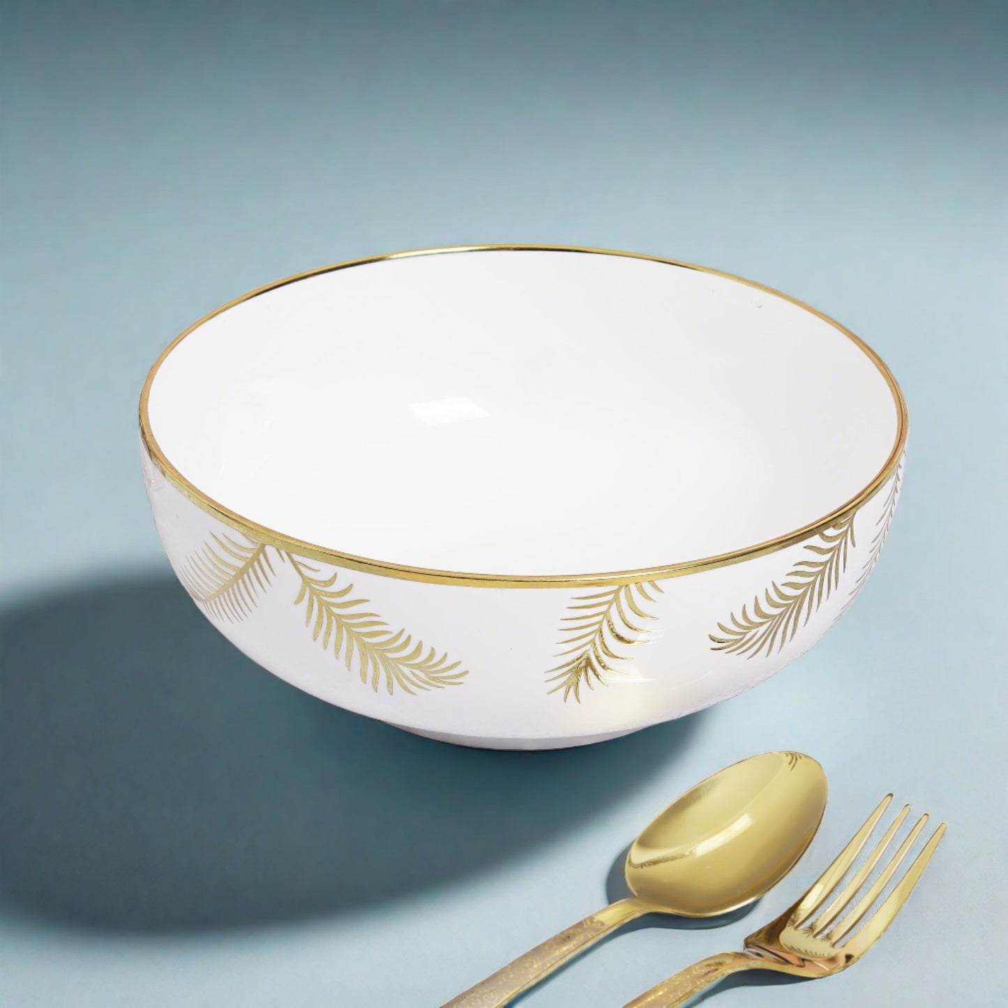 Complete fine bone china pasta bowl set - perfect for serving and enjoying pasta dishes.
