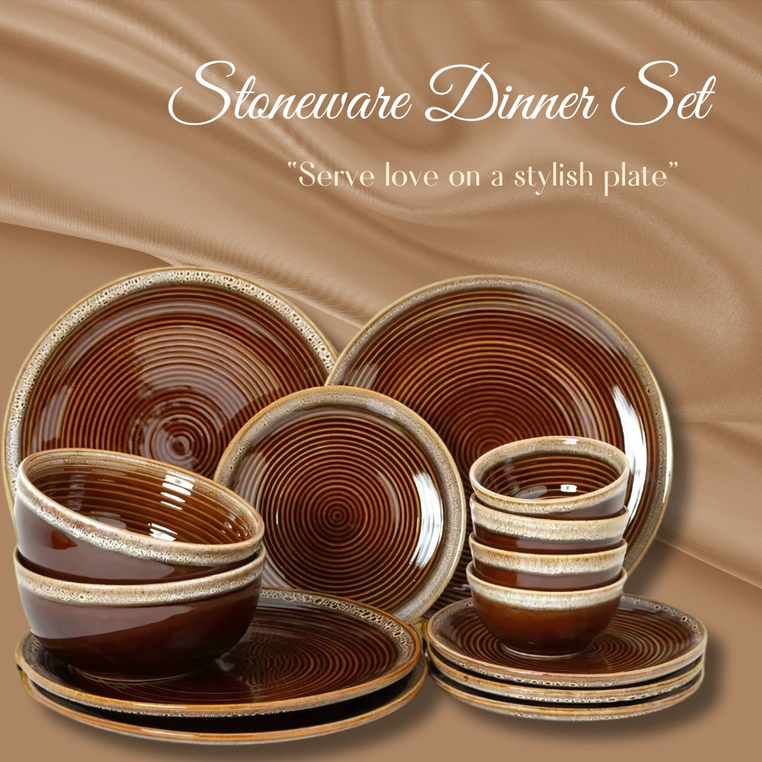 Stoneware Dinner Set - 20 Pieces