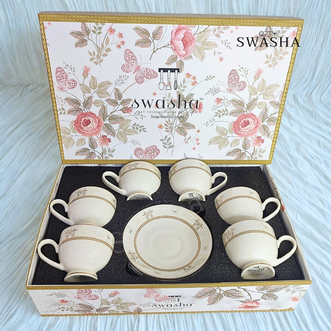Porcelain Tea Cup & Saucer Set