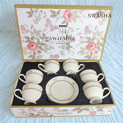 Porcelain Tea Cup & Saucer Set