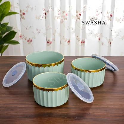 Ceramic Serving Bowls with Lids
