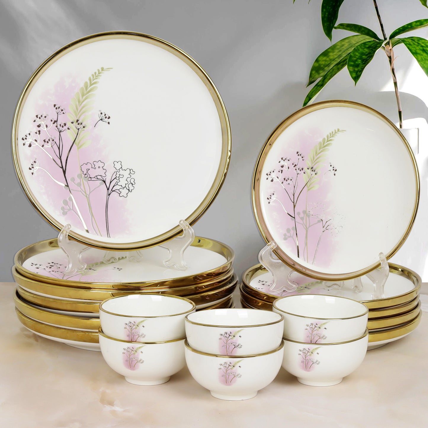 Swasha Porcelain Snacks Set of 18 Pieces | Tableware
