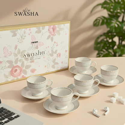 Swasha’s premium porcelain cup saucer set