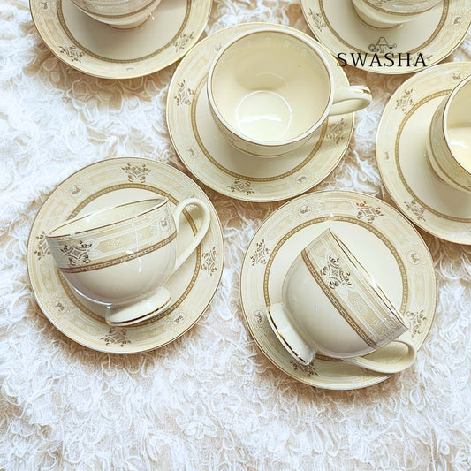 Porcelain Tea Cup & Saucer Set