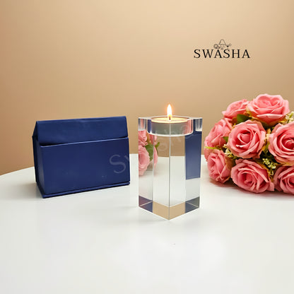 Tealight Crystal Candle Stand (Set of 2) – Elegant Home & Festive Décor