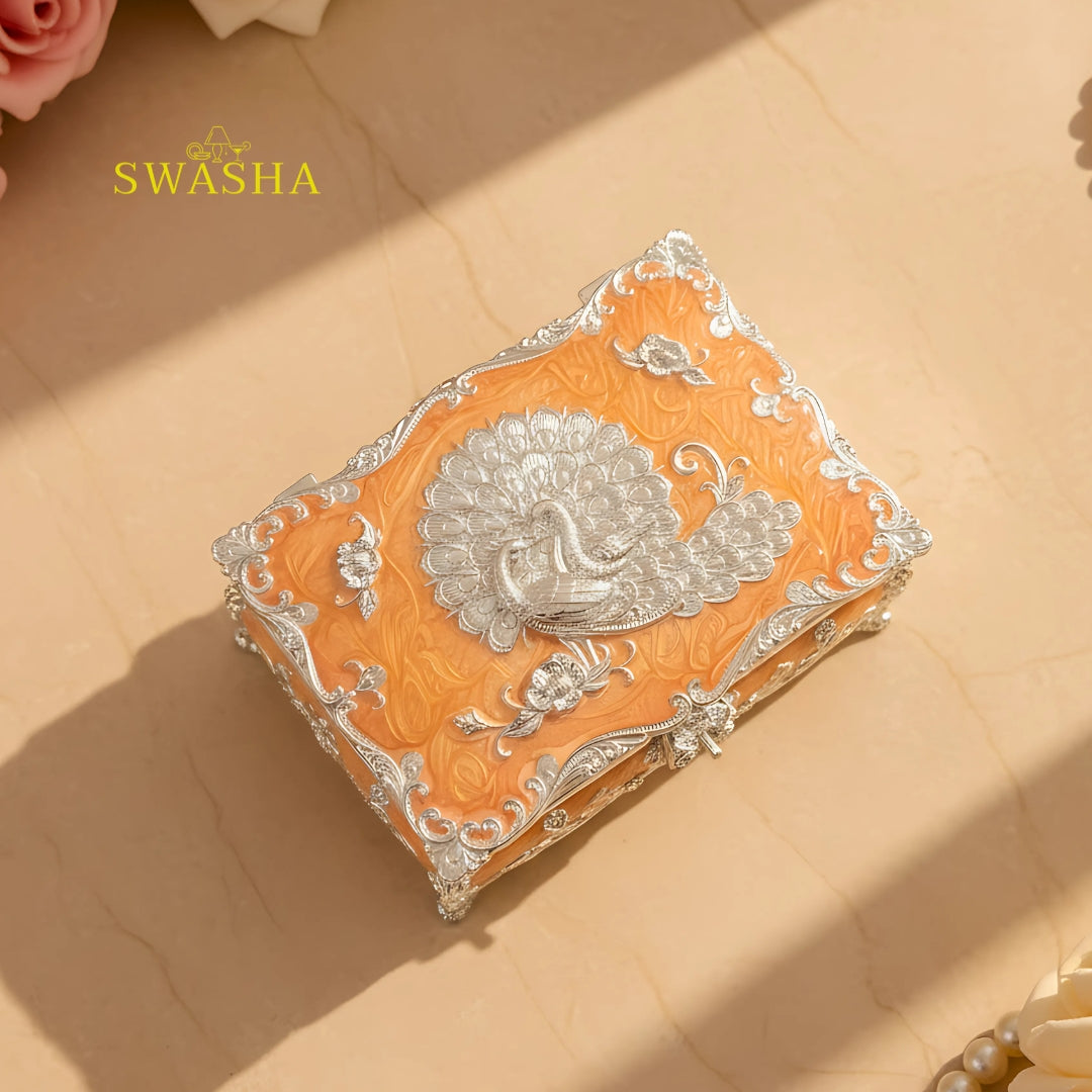 Silver Finish Jewellery Box