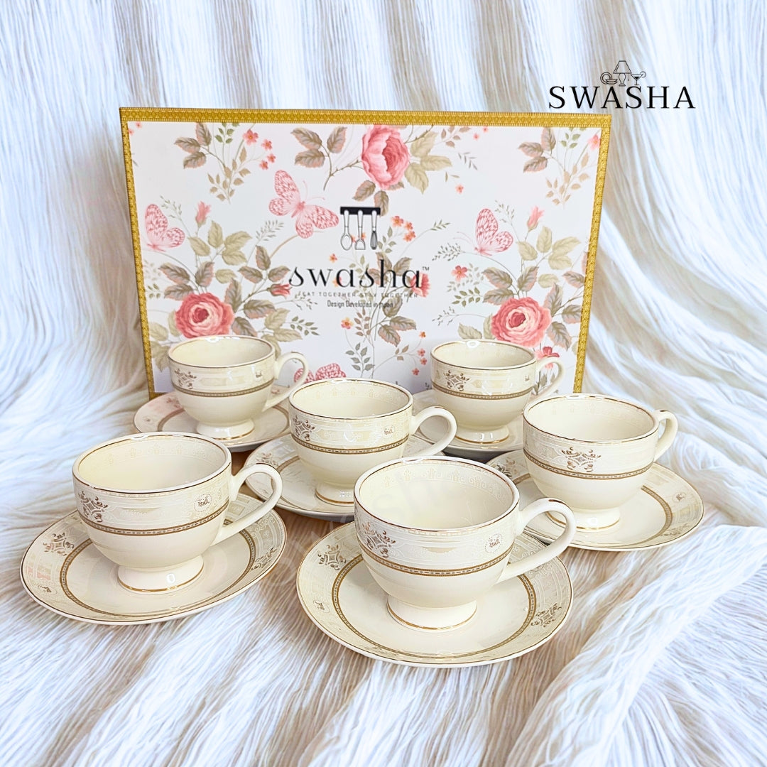 Porcelain Tea Cup & Saucer Set