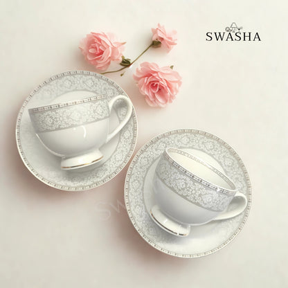 Swasha’s premium porcelain cup saucer set
