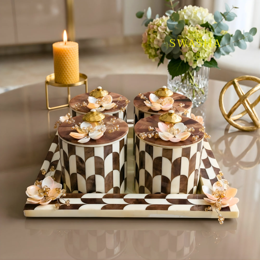 Decorative Resin Dry Fruits Jar Set – Swasha Home Décor