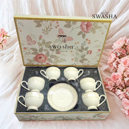 Classic White Cup Saucer Set 