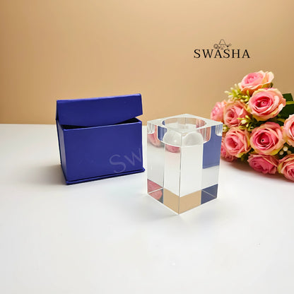 Tealight Crystal Candle Stand (Set of 2) – Elegant Home & Festive Décor