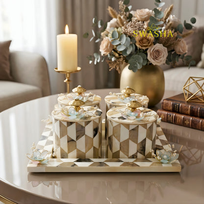 Swasha Premium Dry Fruits Jars with Tray – Gift Set