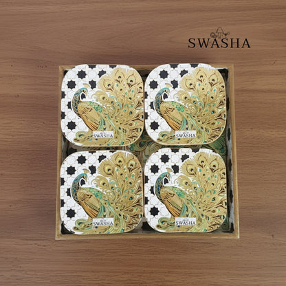 Decorative Storage Jars with Lids & MDF Tray