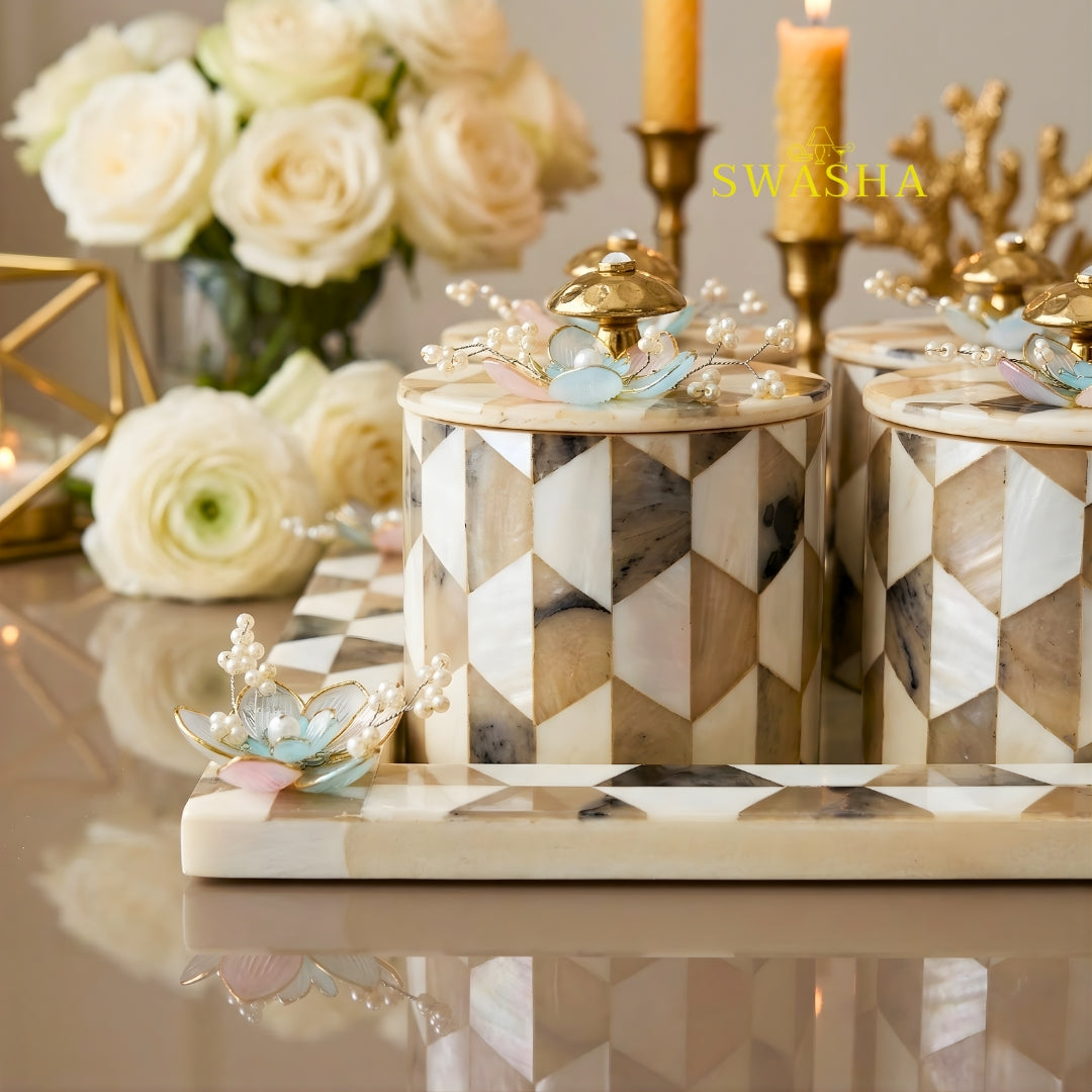 Swasha Premium Dry Fruits Jars with Tray – Gift Set