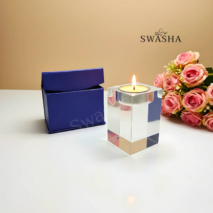 Tealight Crystal Candle Stand (Set of 2) – Elegant Home & Festive Décor