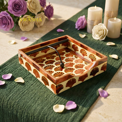 Swasha Luxury Tissue Holder Set of 1 - MDF Wood with Resin Top