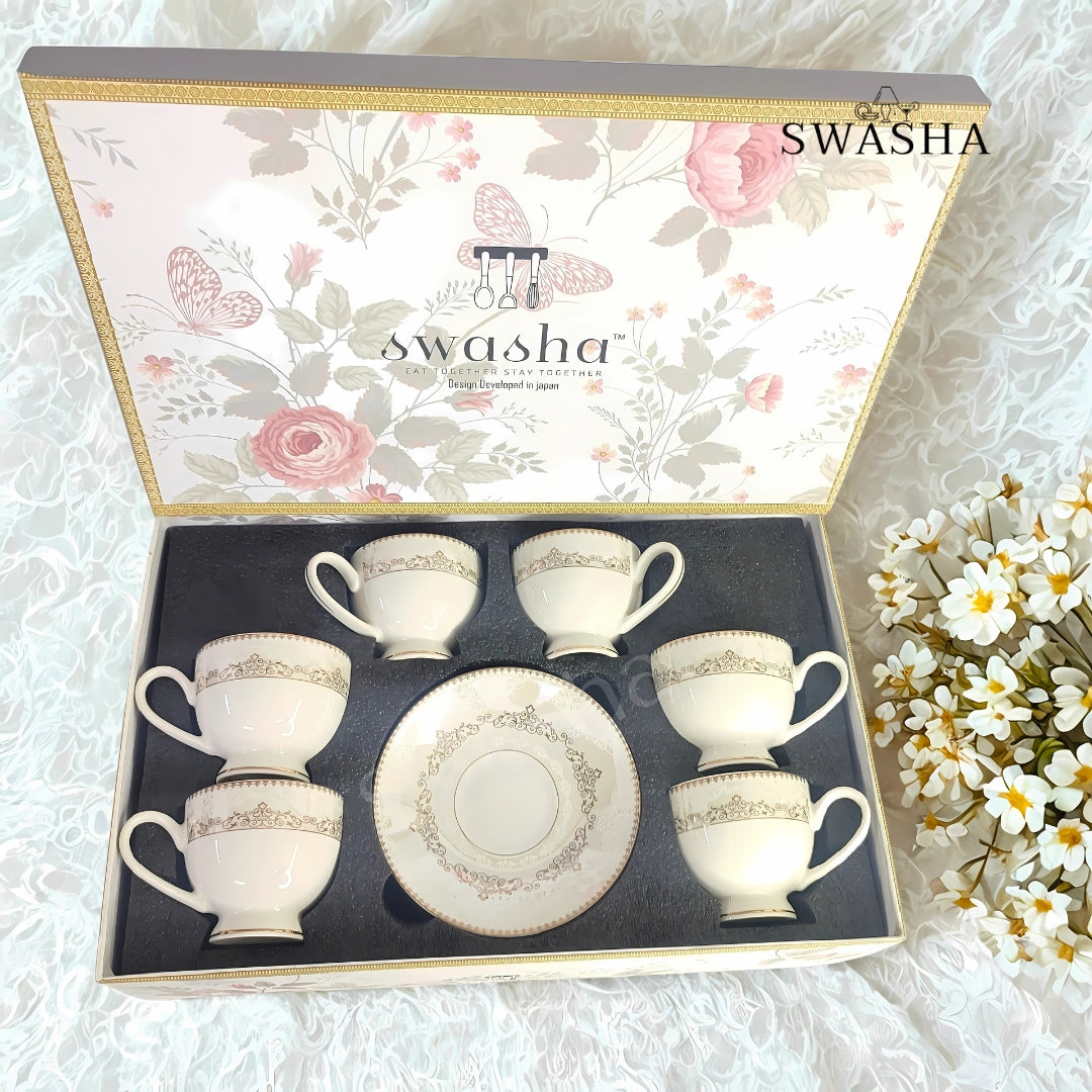 Swasha Premium Crockery Cup Saucer Set