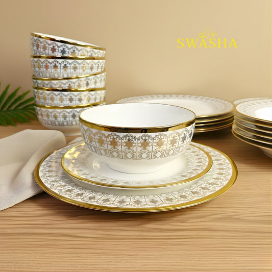 Swasha Porcelain Dinner Set 24 Pieces 