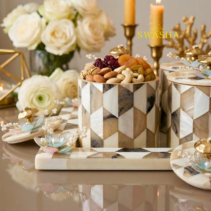 Swasha Premium Dry Fruits Jars with Tray – Gift Set