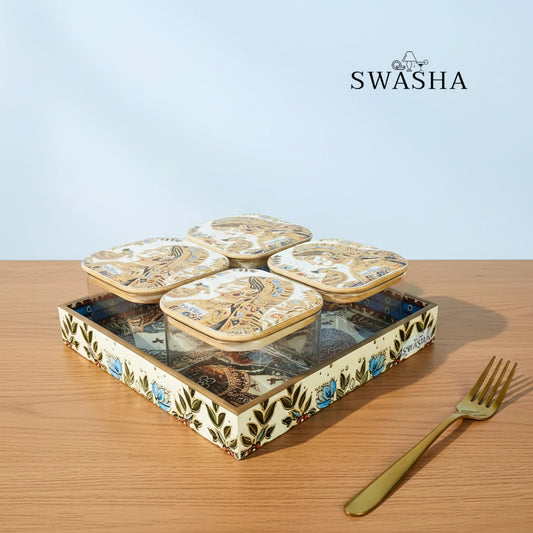  Storage Jar Set with Tray