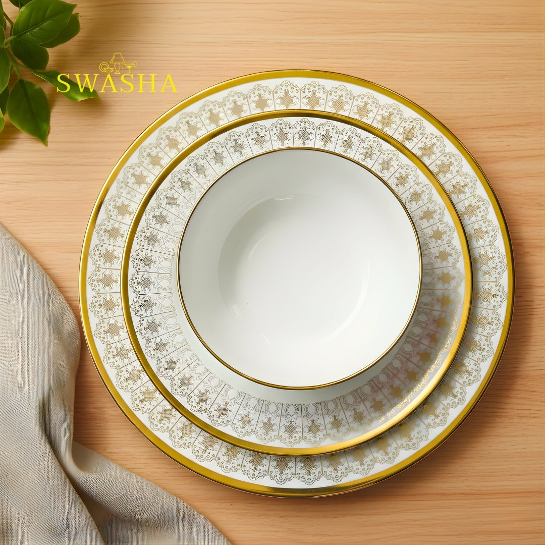 Swasha Porcelain Dinner Set 24 Pieces 