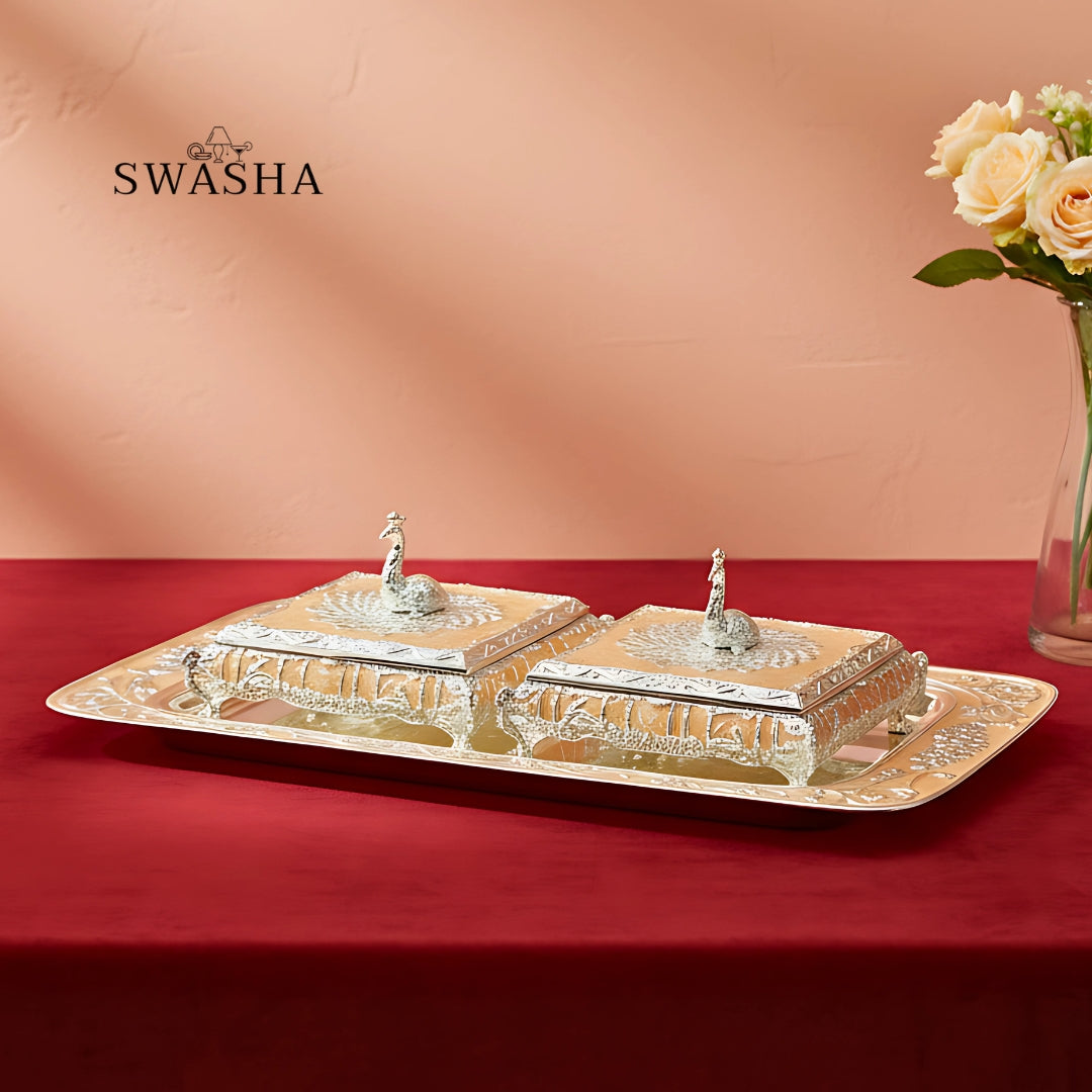 Swasha Peacock Dry Fruit Server