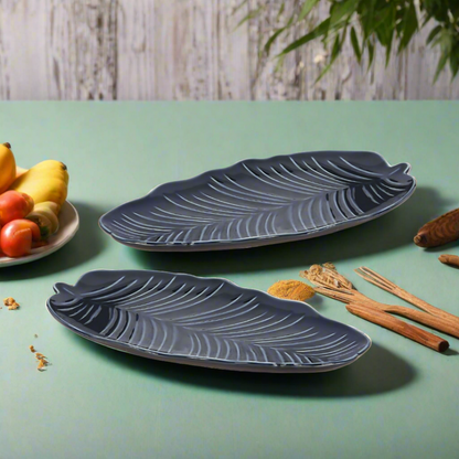 leaf platter set of 2