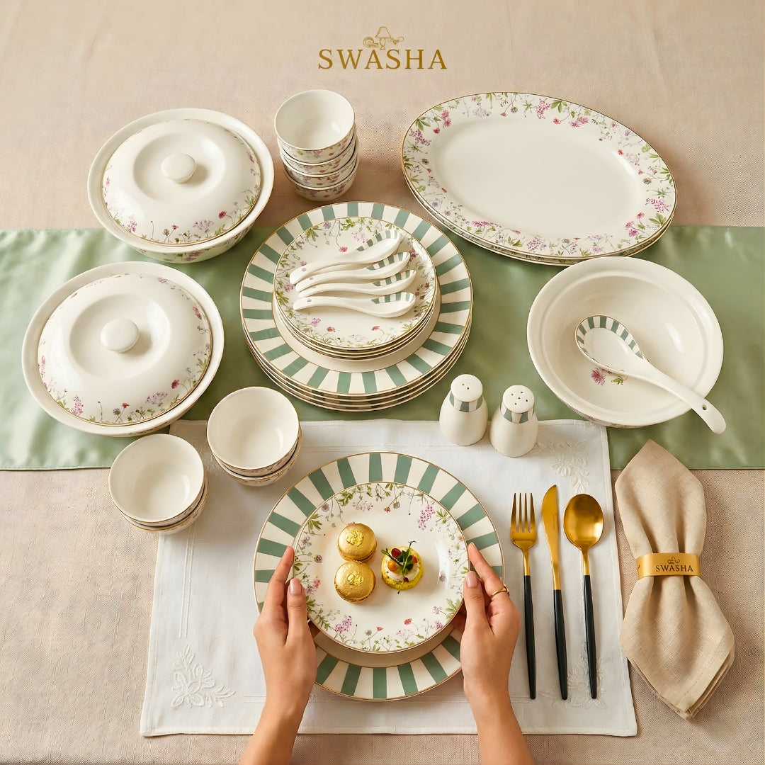Swasha 48 Piece Dinner Set | Premium Dinnerware Set
