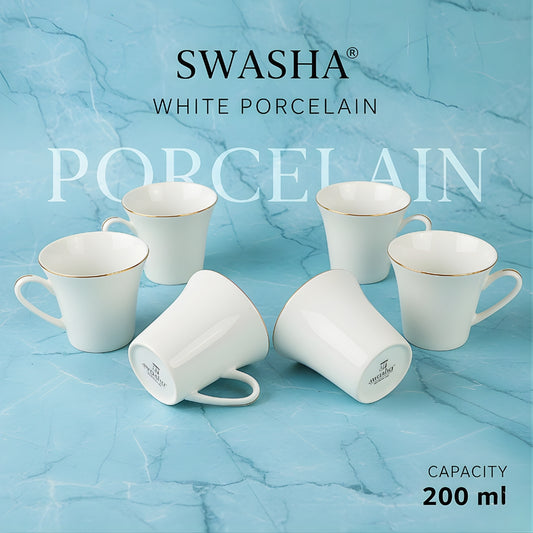 Swasha Minimal Porcelain Cup Set of 6
