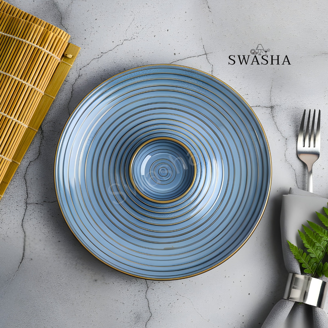 Stoneware Chip Dip Platter