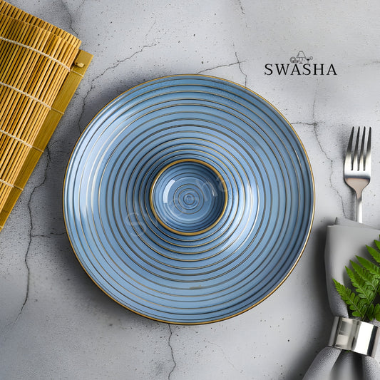 Stoneware Chip Dip Platter