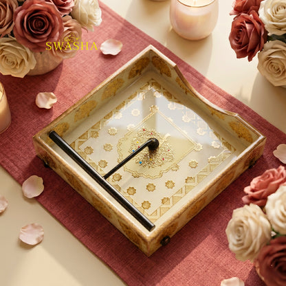 Handmade Weighted Tissue Box by Swasha - Glossy Resin Finish