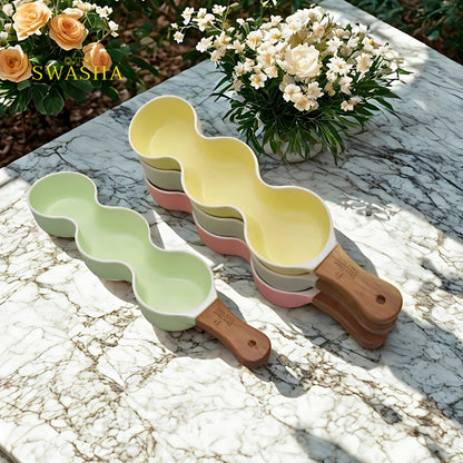 Single Handle Ceramic Chip Dip Platter (Set Of 2) Swasha