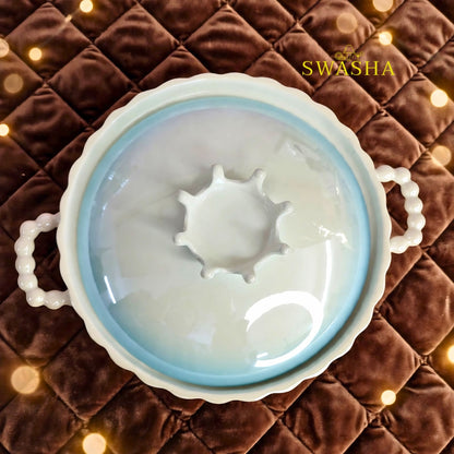 Blue Ombre Soup Set 14 Pcs | Crown Pot | Swasha