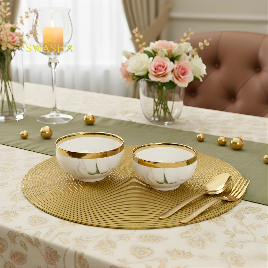 Green Marble SWASHA Porcelain Dinner Set of 28 Pieces | Dinnerware (Glossy Green White)