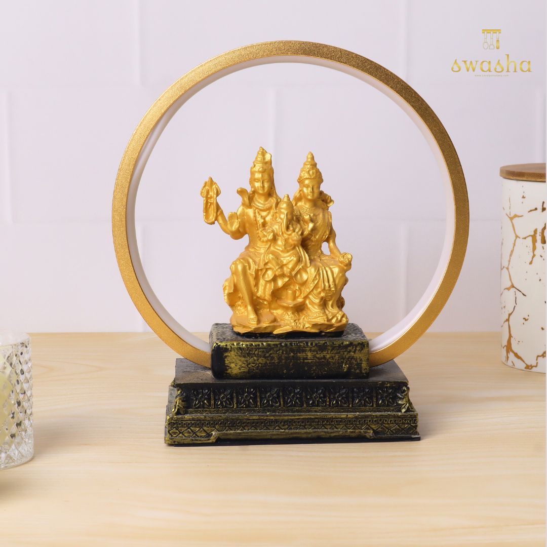 Shiv Parvati idol lamp - illuminating spiritual elegance and grace