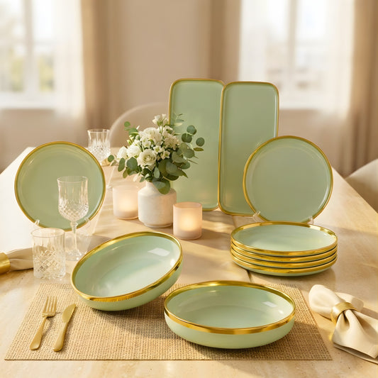 Swasha Porcelain Snacks Set of 10 Pieces | Tableware