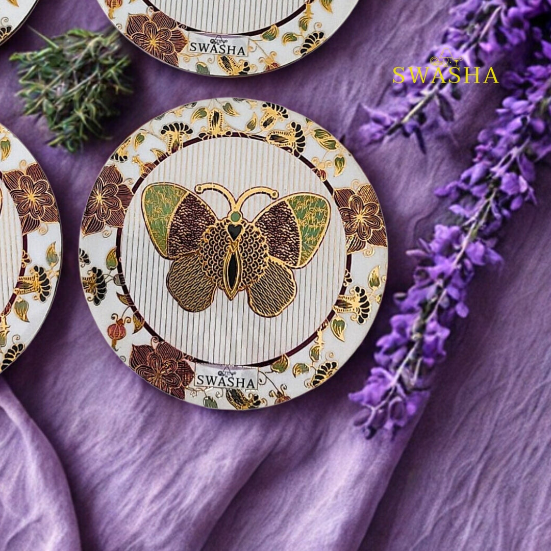 Swasha Wooden MDF Printed Trivets – Durable Glossy Finish (Set of 4)
