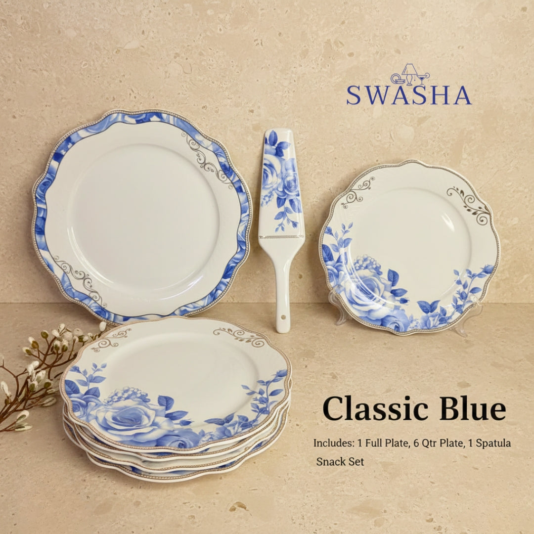 Blue Rose Snacks Set