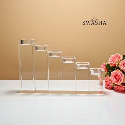 Tealight Crystal Candle Stand (Set of 2) – Elegant Home & Festive Décor