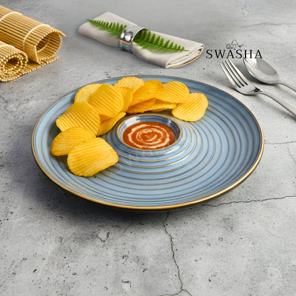 Stoneware Chip Dip Platter