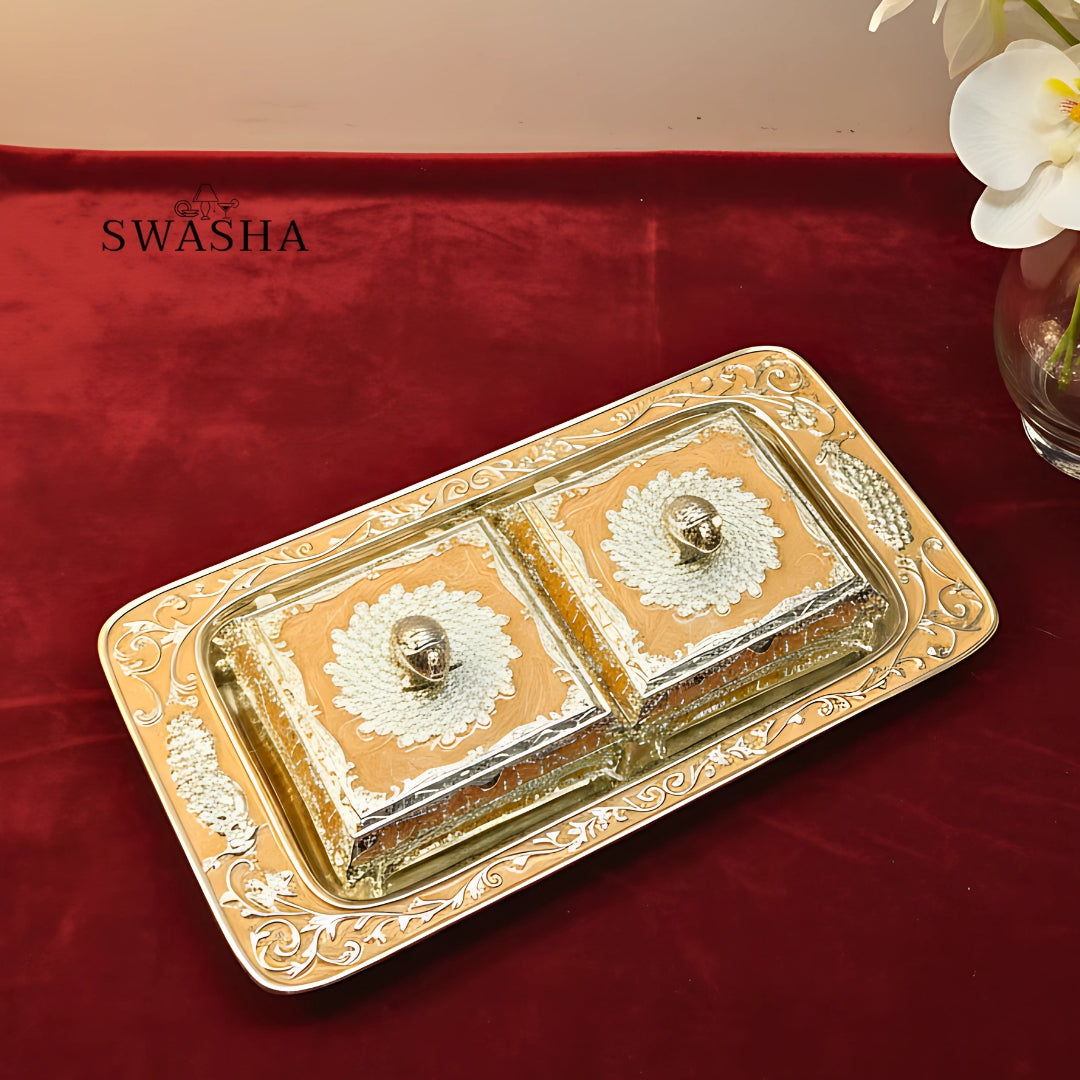 Swasha Peacock Dry Fruit Server