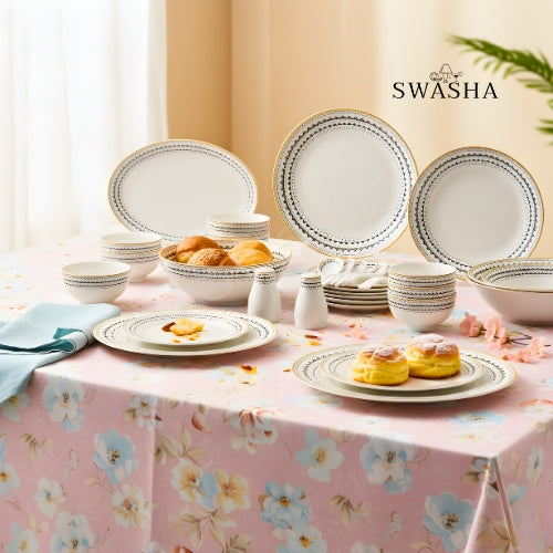 Magnesium Porcelain Dinner Set – 36 Pieces | Elegant Dining Essentials