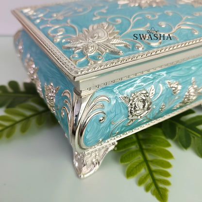 4 Section Dry Fruit Box in German Silver