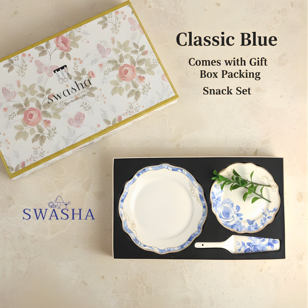 Blue Rose Snacks Set