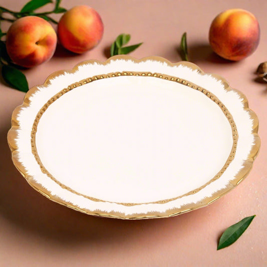 Golden Line Platter Set of 2 | Premium Porcelain Serving Platters