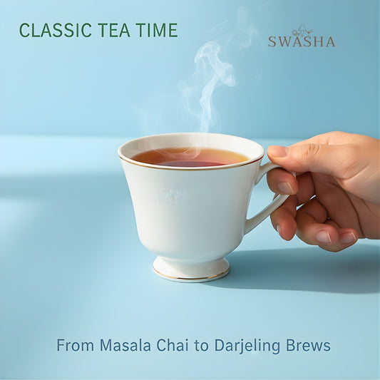 Swasha Porcelain Tea & Coffee Cup Set of 6