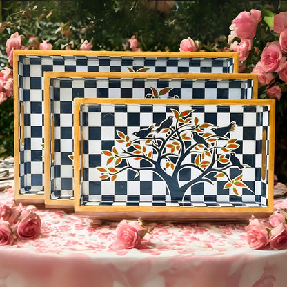 MDF Serving Tray Set of 3