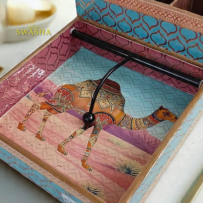 Swasha Wooden Tissue Holder – Premium MDF with Glossy Finish