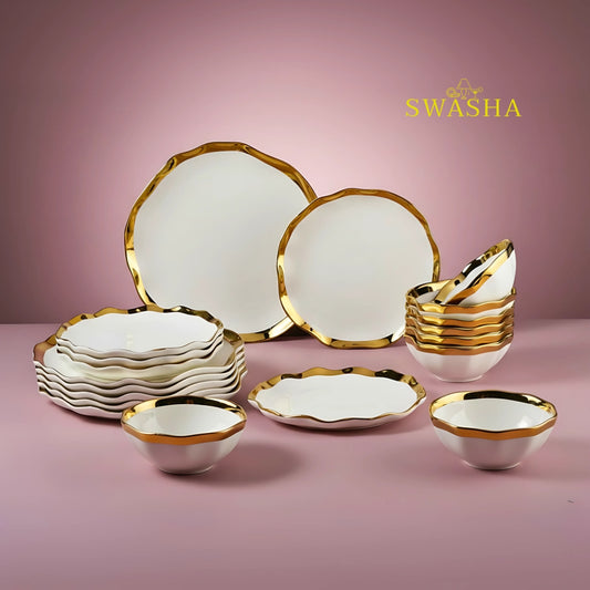 Premium White Magnesium Porcelain Dinner Set